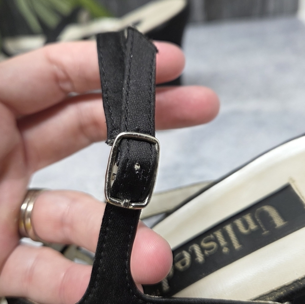 Vintage 90s 00s Unlisted | Black Strappy Heeled Sandals Size 10 - Picture 8 of 12